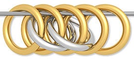 Linked jump rings on wire